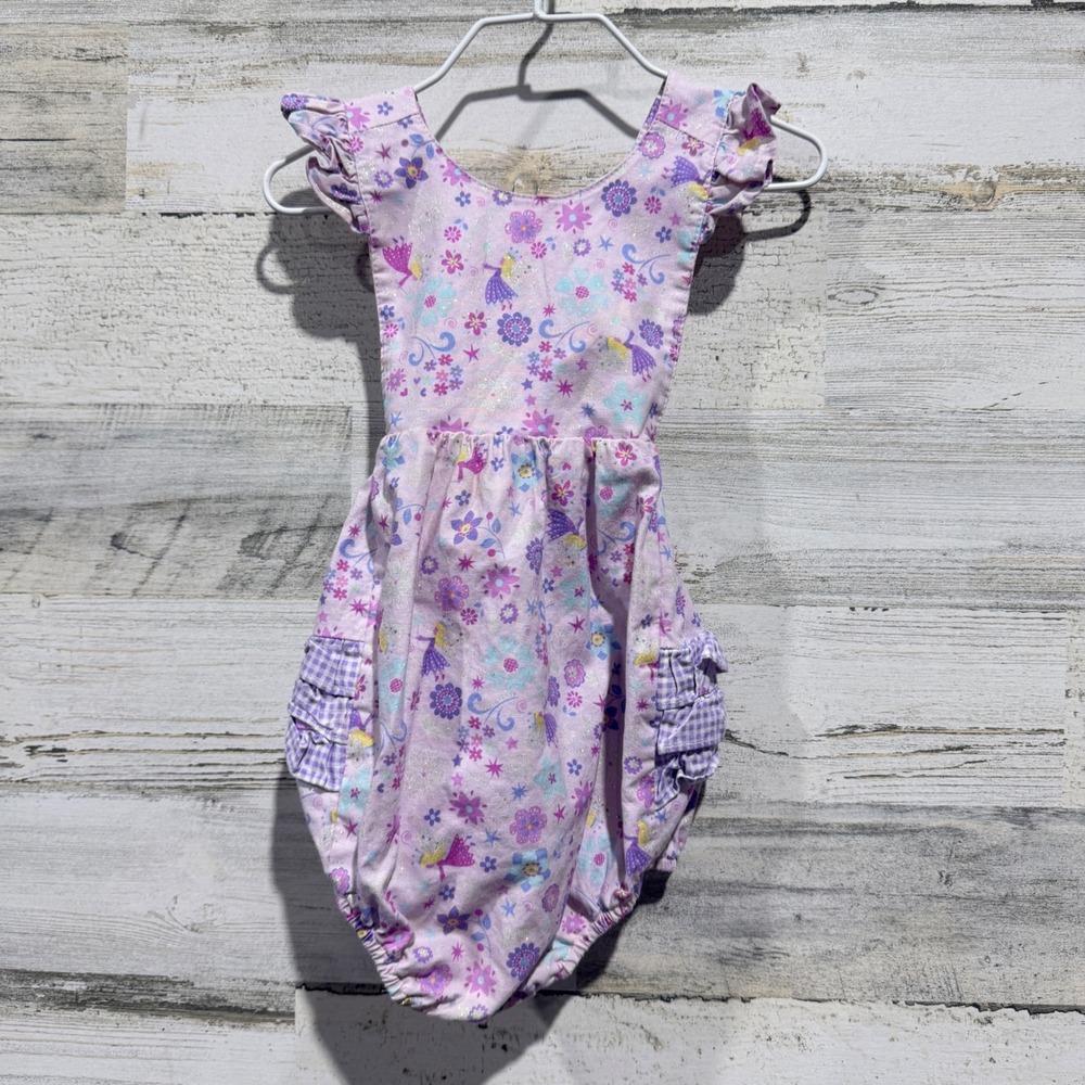 Southern Sunshine Kids Ruffle Bubble Girls 18M Pink Fairy Sparkle Boutique EUC